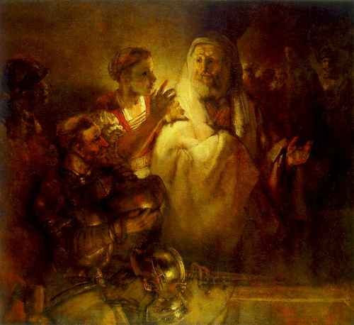 Rembrandt Peter Denouncing Christ A4 Photo Print