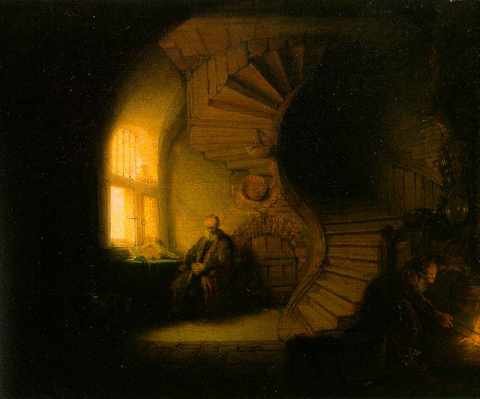 Rembrandt Philosopher In Meditation A4 Photo Print