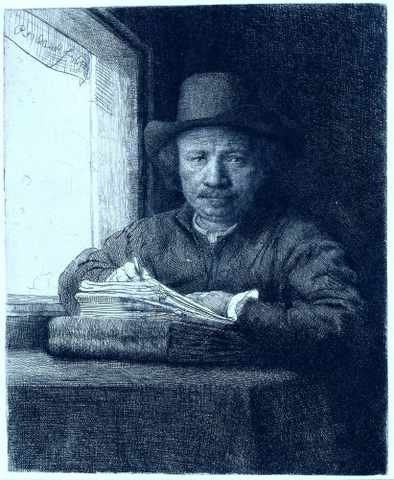 Rembrandt Rembrandt Drawing At Window 1648 A4 Photo Print