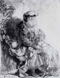 Rembrandt Rembrandt Jacob Caressing Benjamin A4 Photo Print