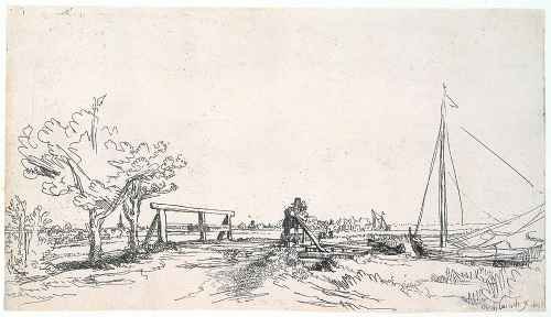 Rembrandt Rembrandt Sixs Bridge A4 Photo Print