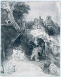 Rembrandt Rembrandt St Jerome Reading in an Italian Landscape A4 Photo Print