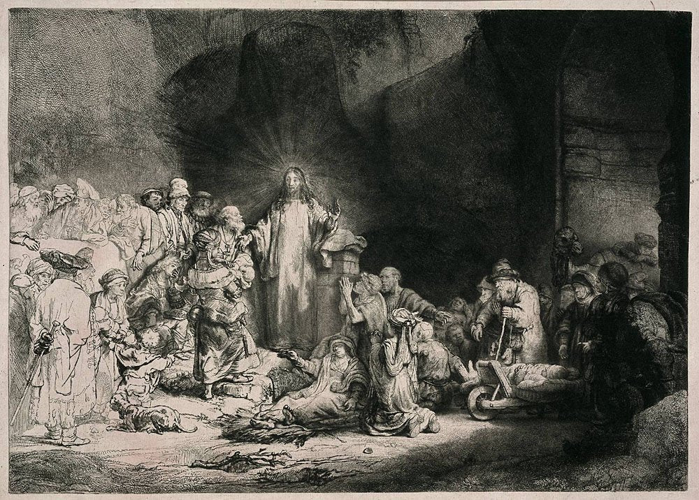 Rembrandt Rembrandt The Hundred Guilder A4 Photo Print