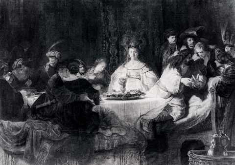 Rembrandt Samson Posing The Riddle At His Wedding Feast A4 Photo Print