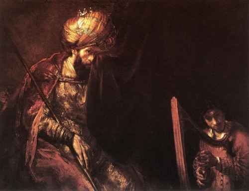 Rembrandt Saul and David A4 Photo Print