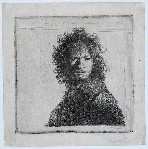 Rembrandt Self Portrait Frowning 1630 A4 Photo Print