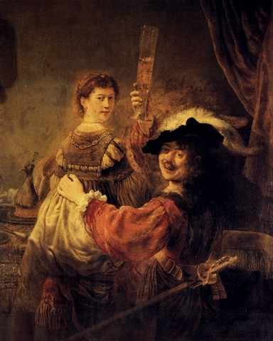 Rembrandt Self Portrait With Saskia A4 Photo Print