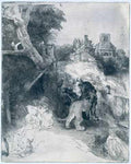 Rembrandt St Jerome Reading In An Italian Landscape A4 Photo Print