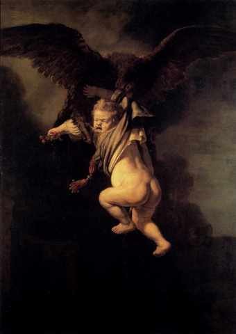 Rembrandt The Abduction Of Ganymede A4 Photo Print