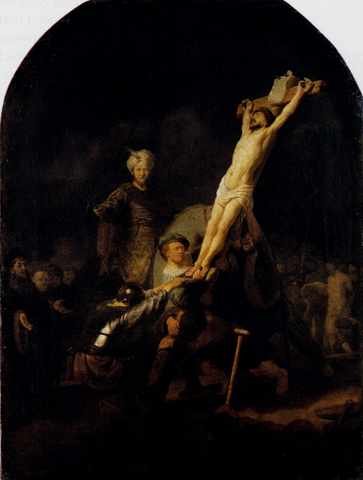 Rembrandt The Elevation Of The Cross A4 Photo Print