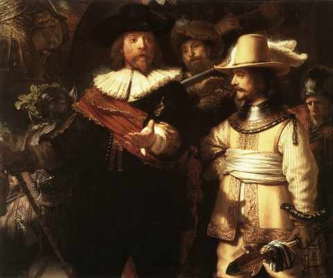 Rembrandt The Nightwatch Detail1 A4 Photo Print