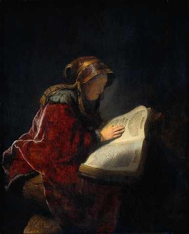 Rembrandt The Prophetess AnnKnown As Rembrandt S Mother A4 Photo Print