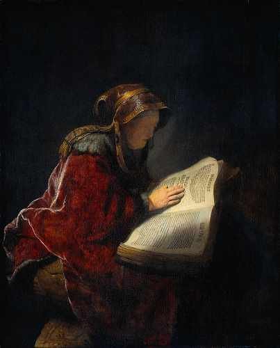 Rembrandt The Prophetess Anna Known As Rembrandt S Mother A4 Photo Print