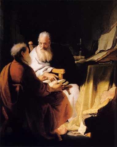 Rembrandt Two Old Men Disputing A4 Photo Print