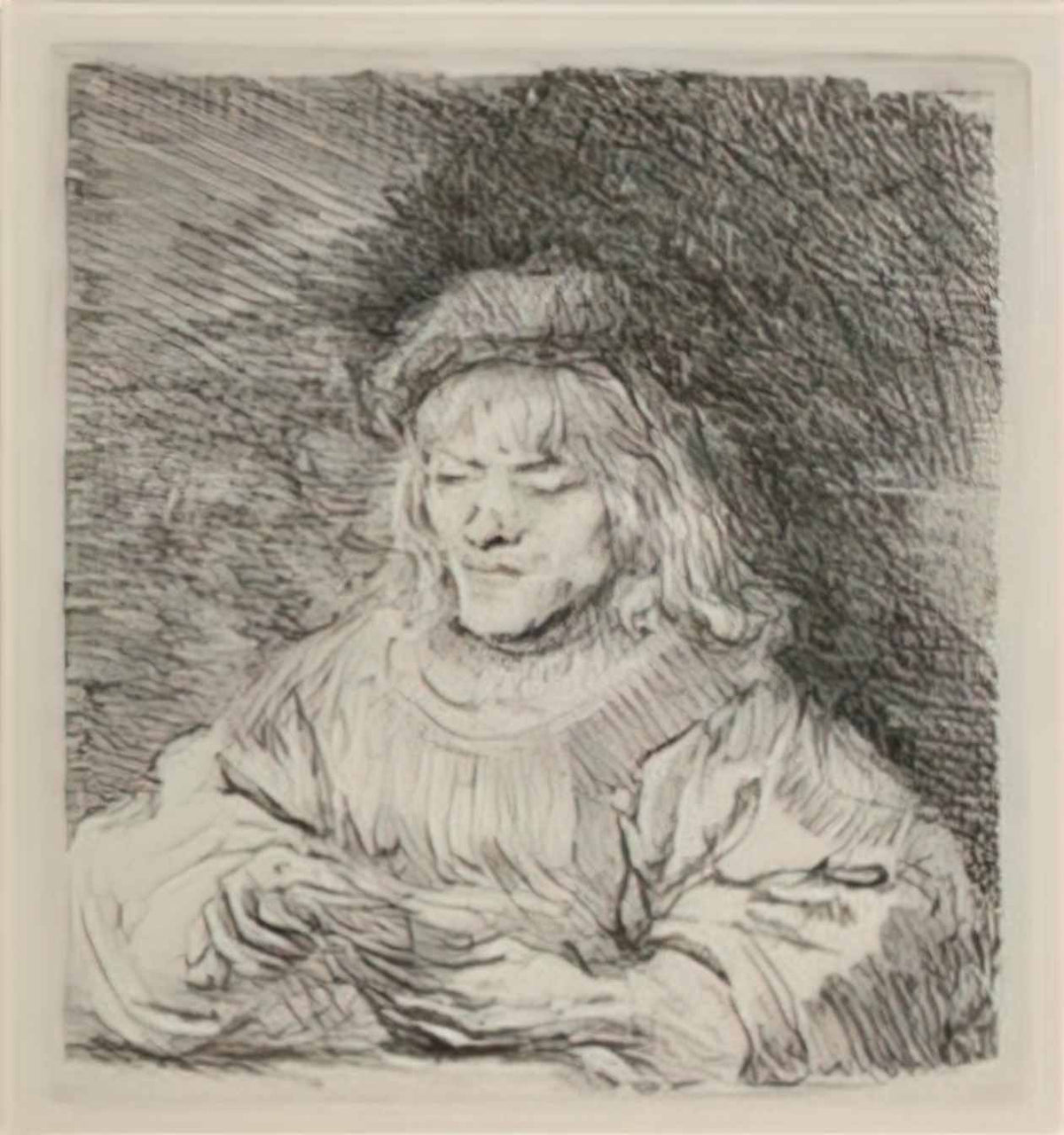 Rembrandt a man playing cards 1641 Art A4 Photo Print