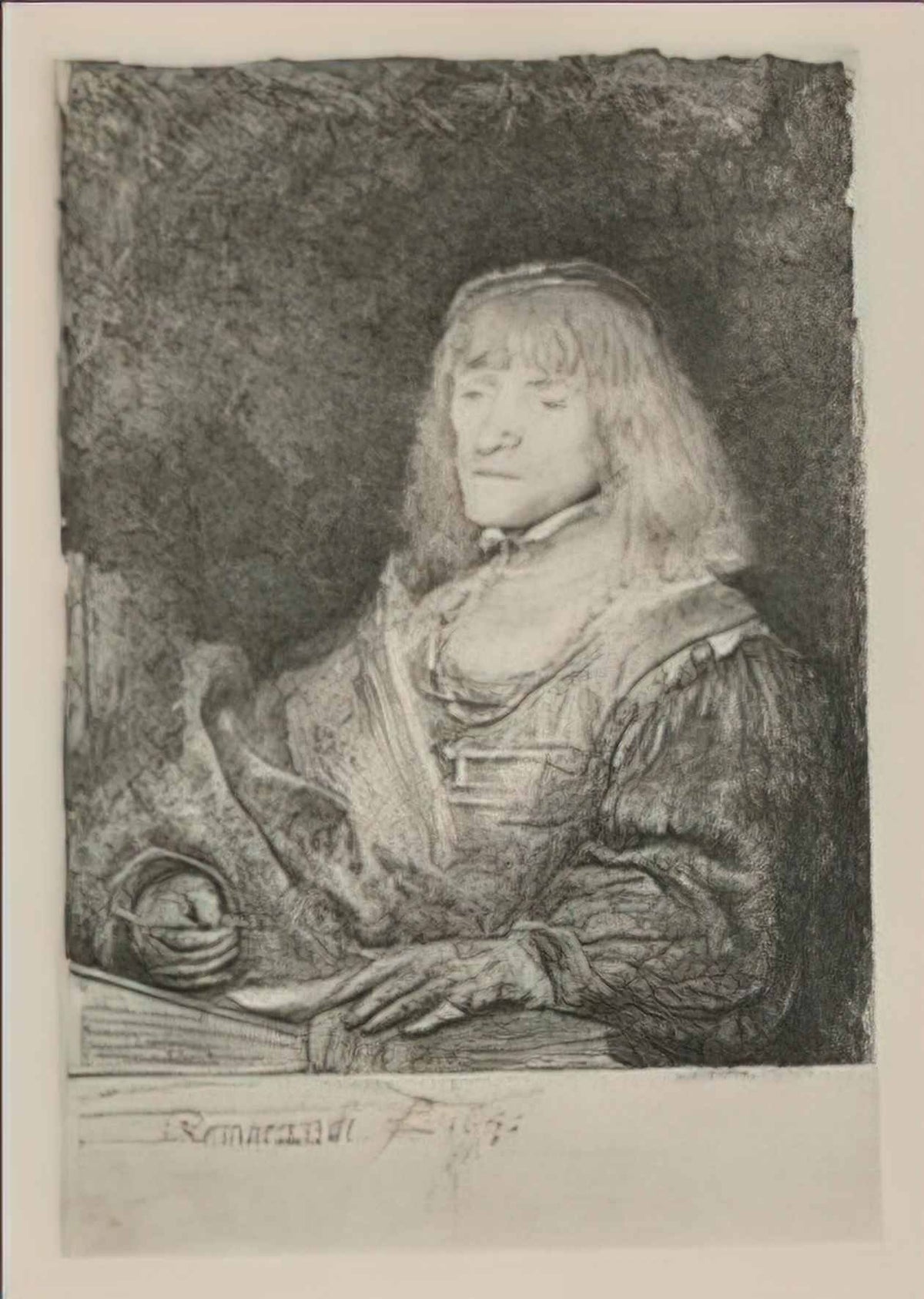 Rembrandt a man with a crucifix and chain 1641 Art A4 Photo Print