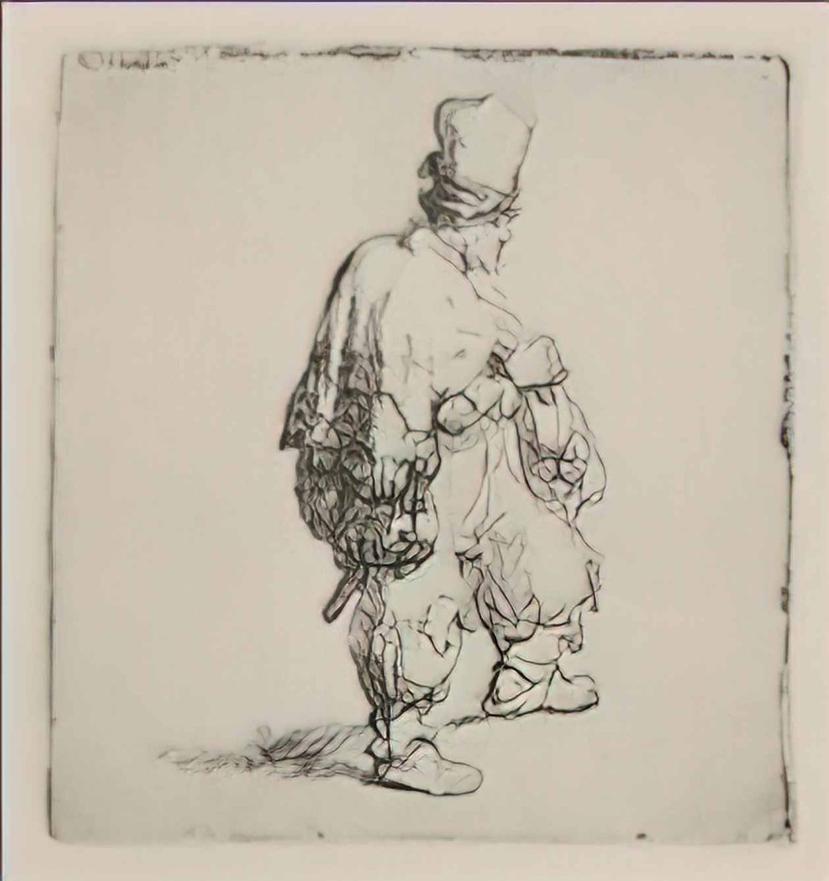 Rembrandt a polander walking towards the right 1635 Art A4 Photo Print