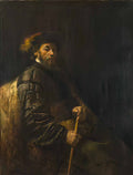 Rembrandt a seated man Art A4 Photo Print
