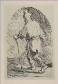 Rembrandt a sketch for a flight into egypt 1632 Art A4 Photo Print