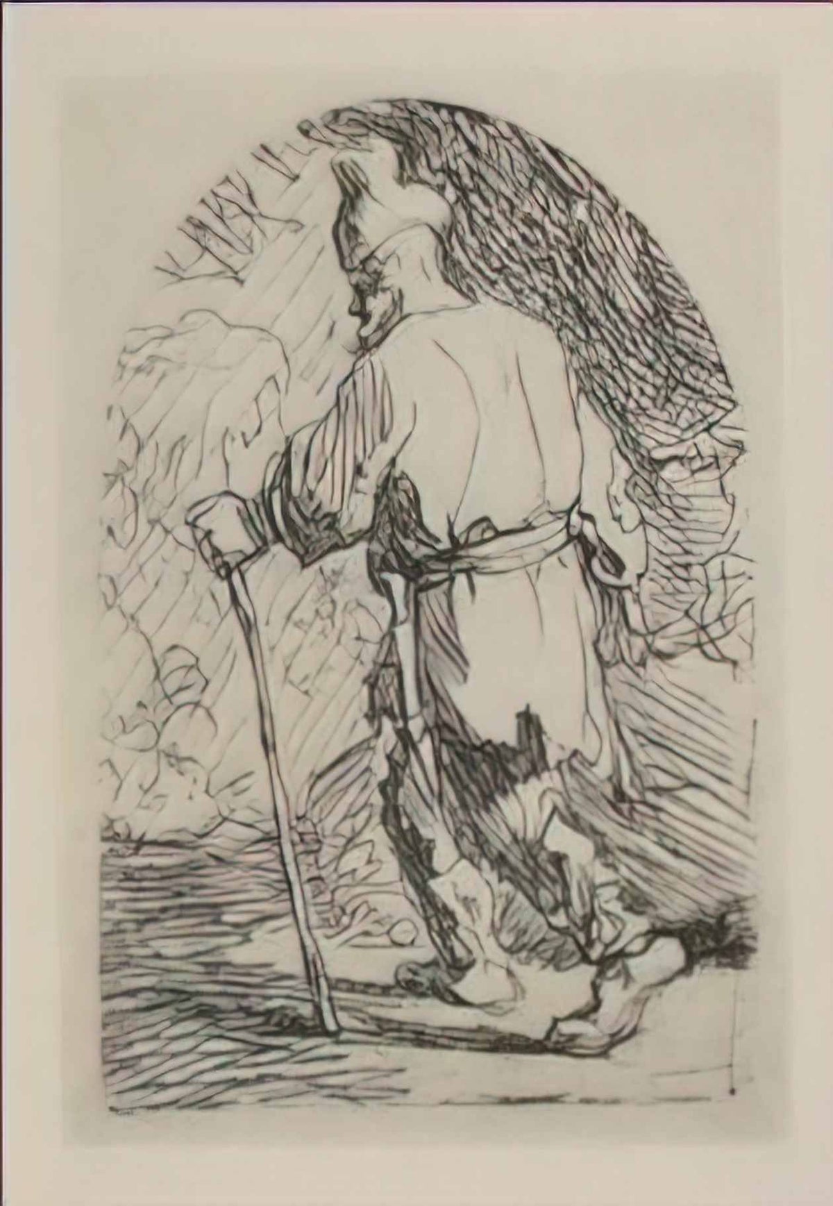 Rembrandt a sketch for a flight into egypt 1632 Art A4 Photo Print
