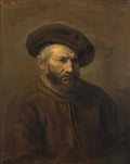 Rembrandt a study of an elderly man in a cap Art A4 Photo Print