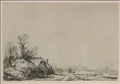 Rembrandt a village with a river 1645 Art A4 Photo Print