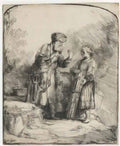 Rembrandt abraham and isaac 1645 Art A4 Photo Print