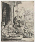 Rembrandt abraham entertaining the angels 1656 Art A4 Photo Print