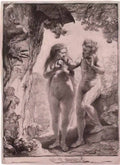 Rembrandt adam and eve Art A4 Photo Print