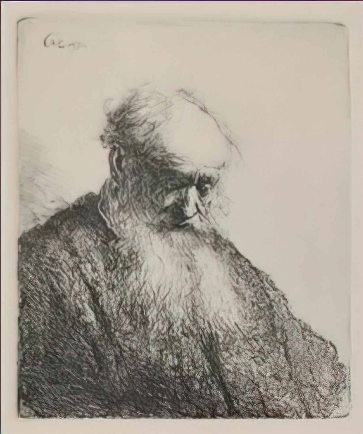Rembrandt an old man with a beard 1630 Art A4 Photo Print
