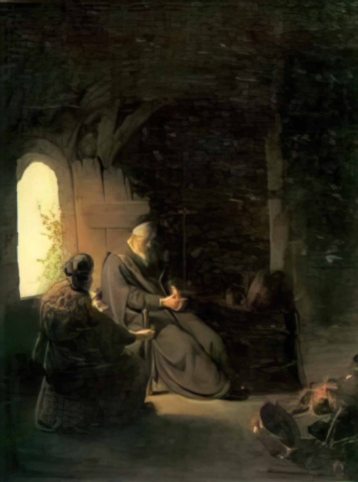 Rembrandt anna and the blind tobit Art A4 Photo Print