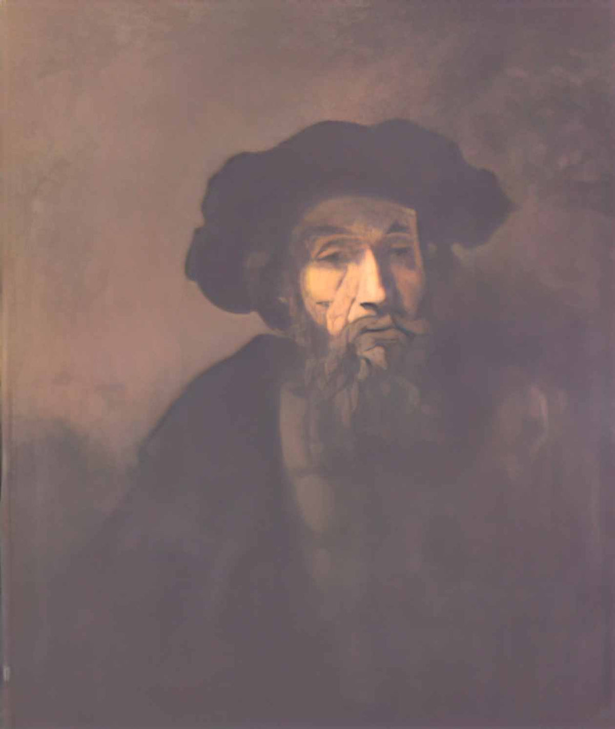 Rembrandt bearded man with a beret 1655 Art A4 Photo Print