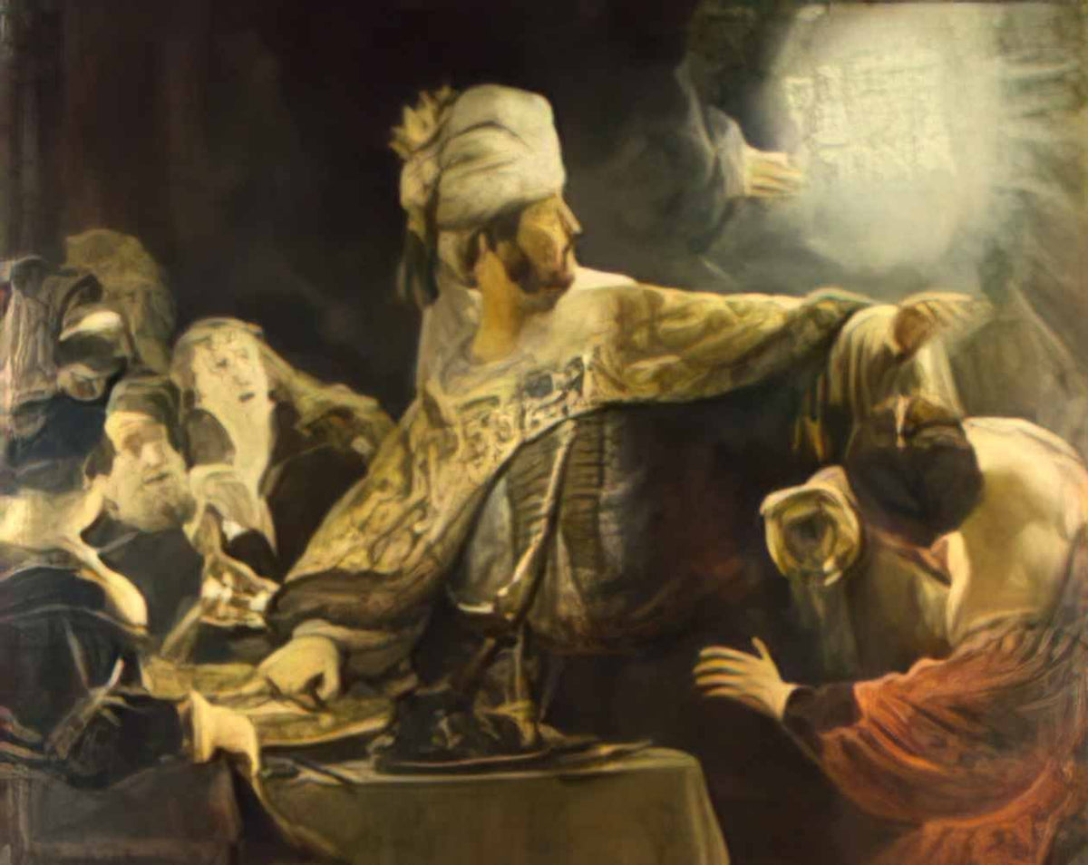 Rembrandt belshazzar s feast Art A4 Photo Print
