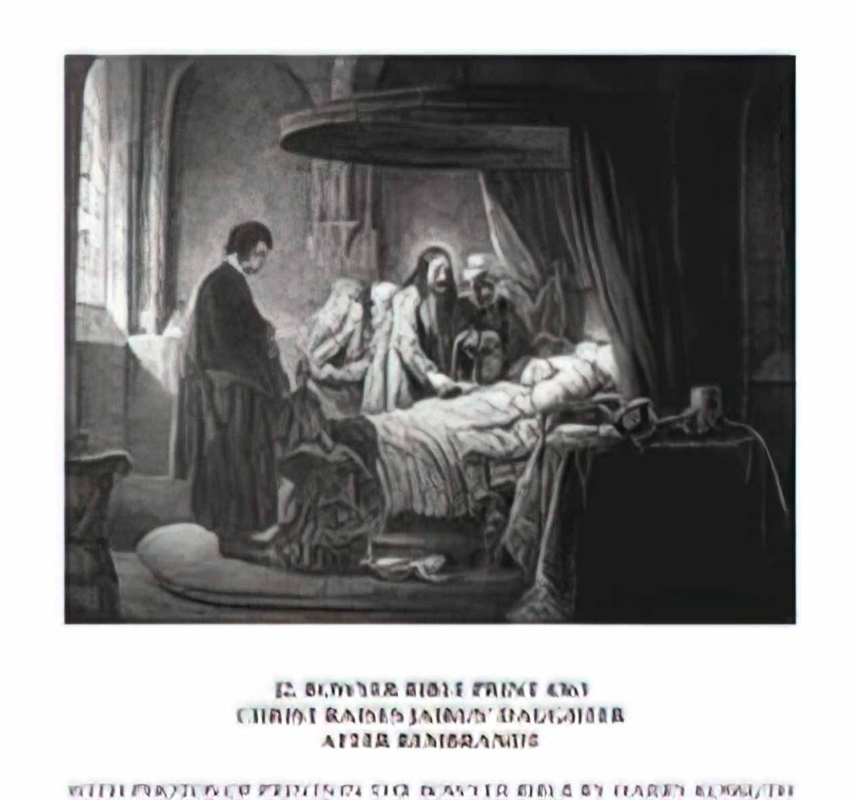 Rembrandt christ raises jairus Art A4 Photo Print