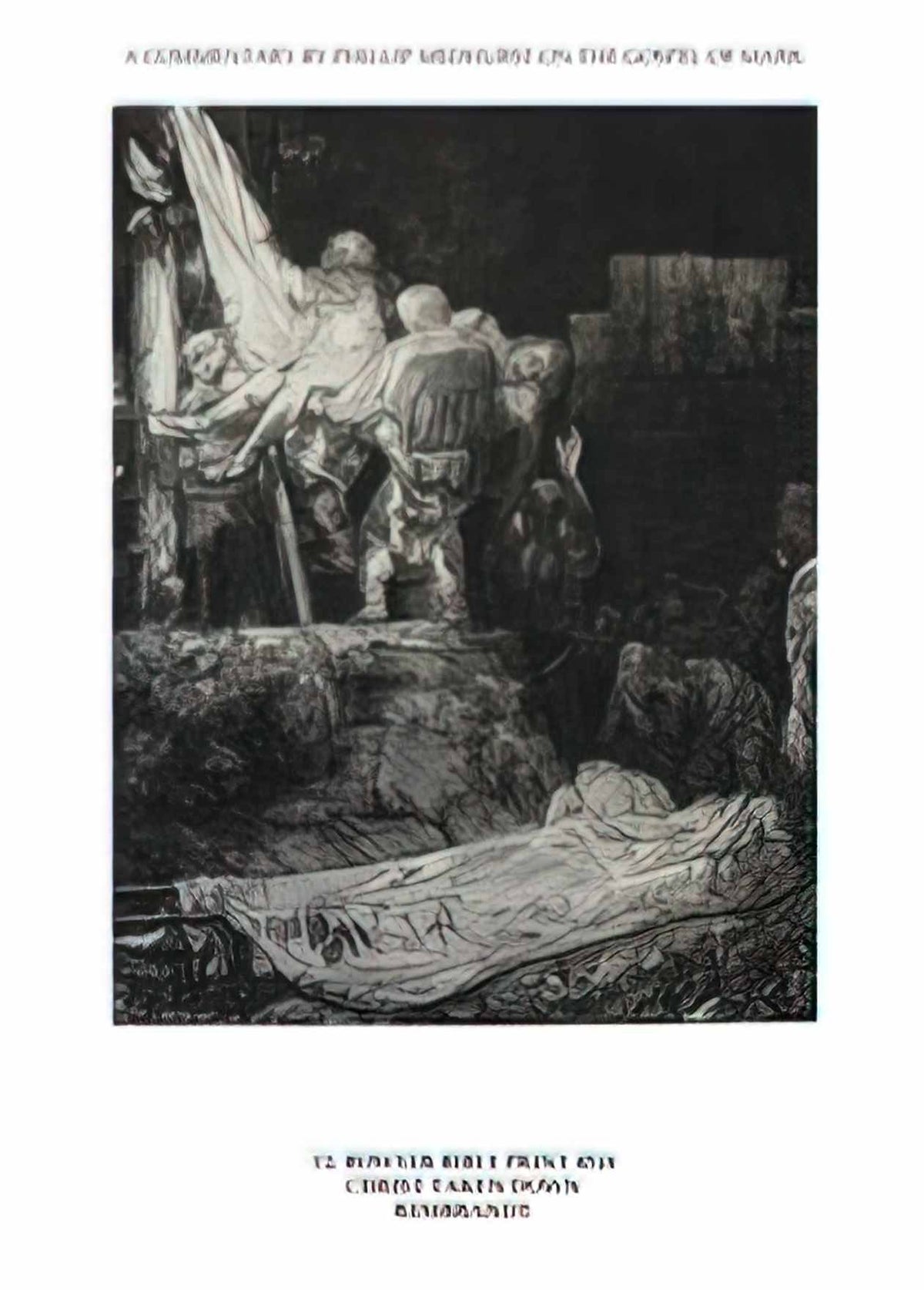 Rembrandt christ taken down Art A4 Photo Print