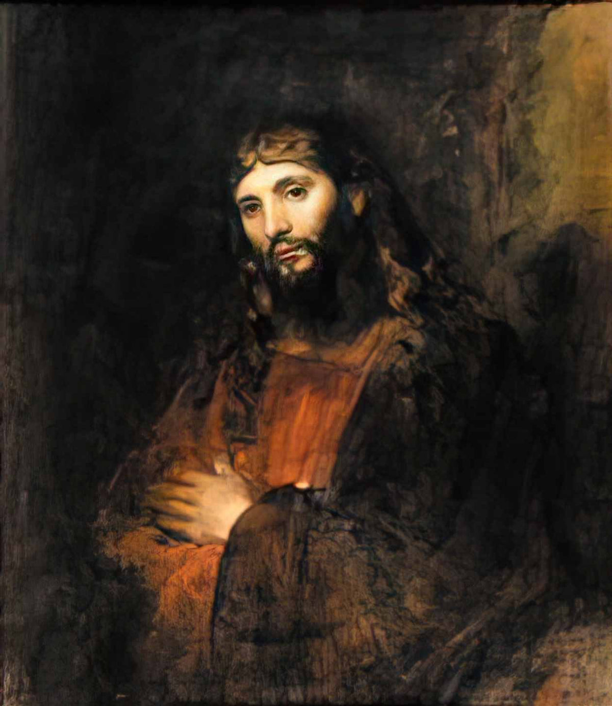 Rembrandt christ with arms folded 1661 Art A4 Photo Print