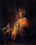 Rembrandt david playing the harp to saul Art A4 Photo Print