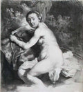 Rembrandt diana at the bath 1631 Art A4 Photo Print