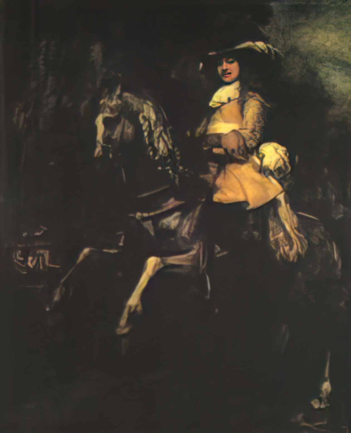 Rembrandt frederick rihel on horseback 1663 Art A4 Photo Print