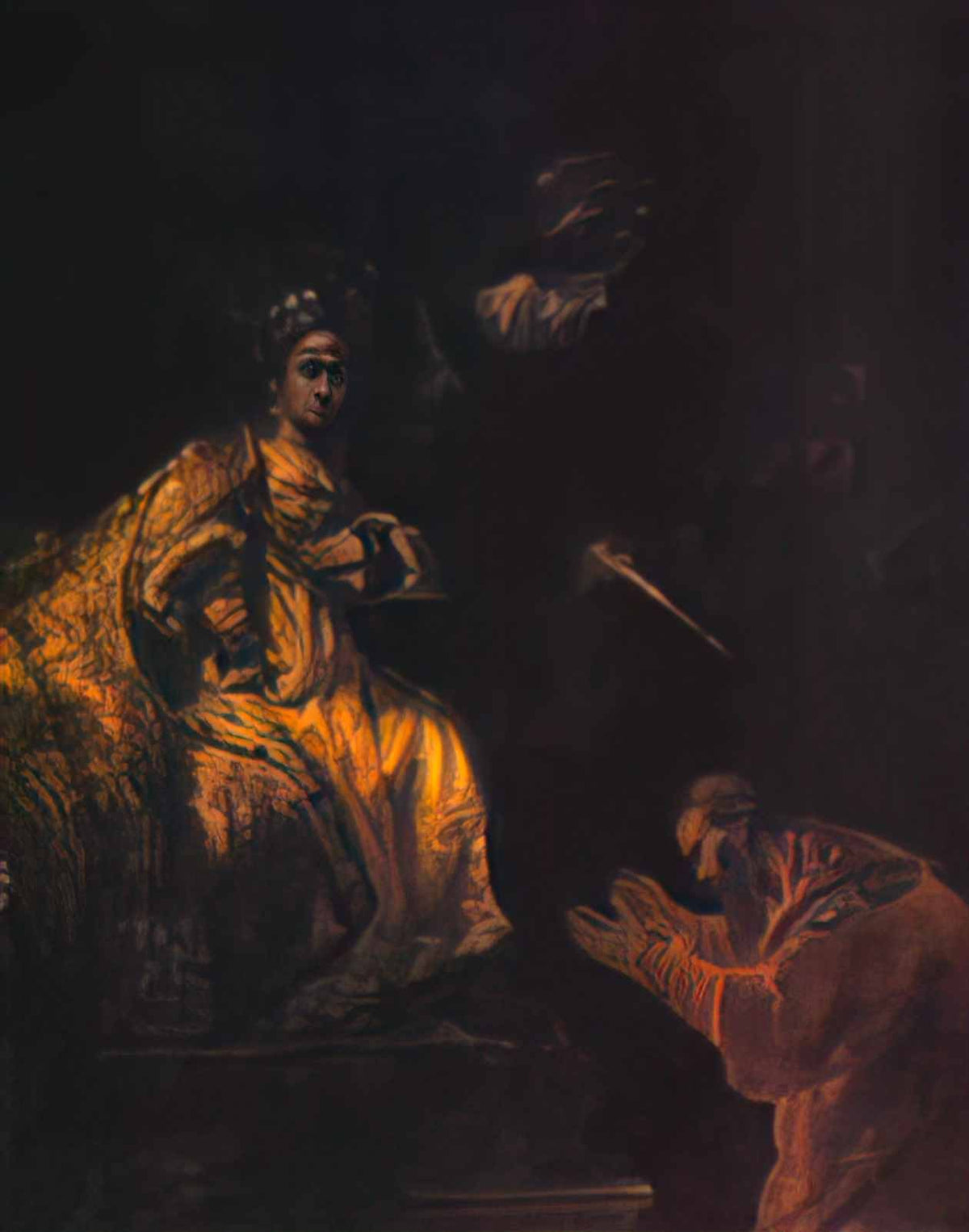 Rembrandt haman begging esther for mercy Art A4 Photo Print