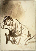 Rembrandt hendrickje sleeping crop A4 Photo Print