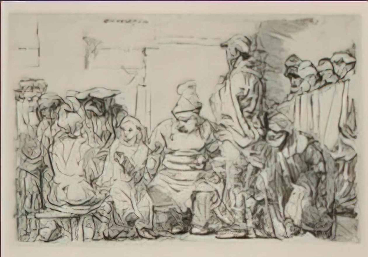 Rembrandt jesus disputing with the doctors the smaller print 1654 Art A4 Photo Print