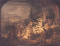 Rembrandt john the baptist preaching 1635 Art A4 Photo Print