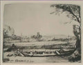Rembrandt landscape with a canal and large boat 1650 Art A4 Photo Print