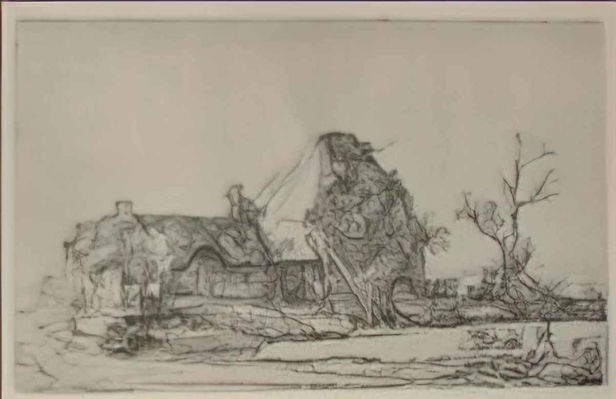 Rembrandt landscape with a man sketching a scene 1645 Art A4 Photo Print