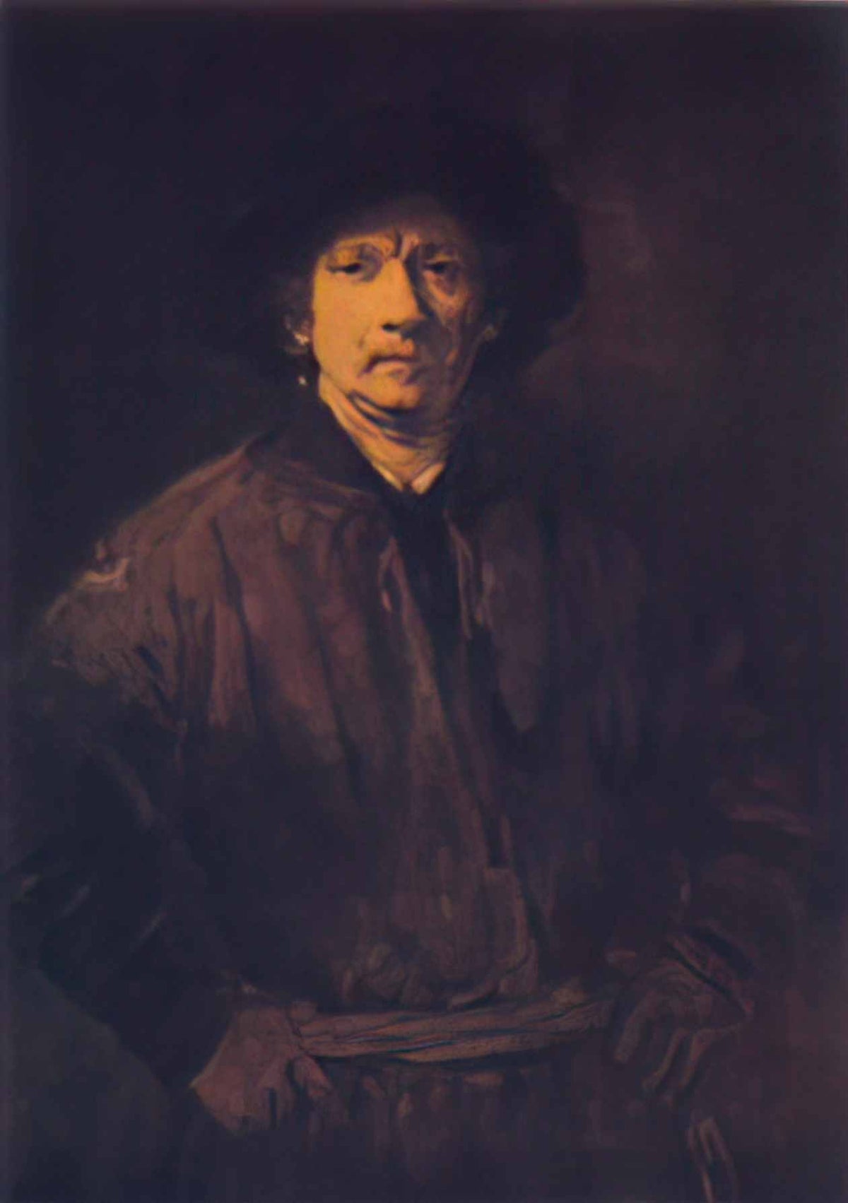 Rembrandt large self portrait 1652 Art A4 Photo Print