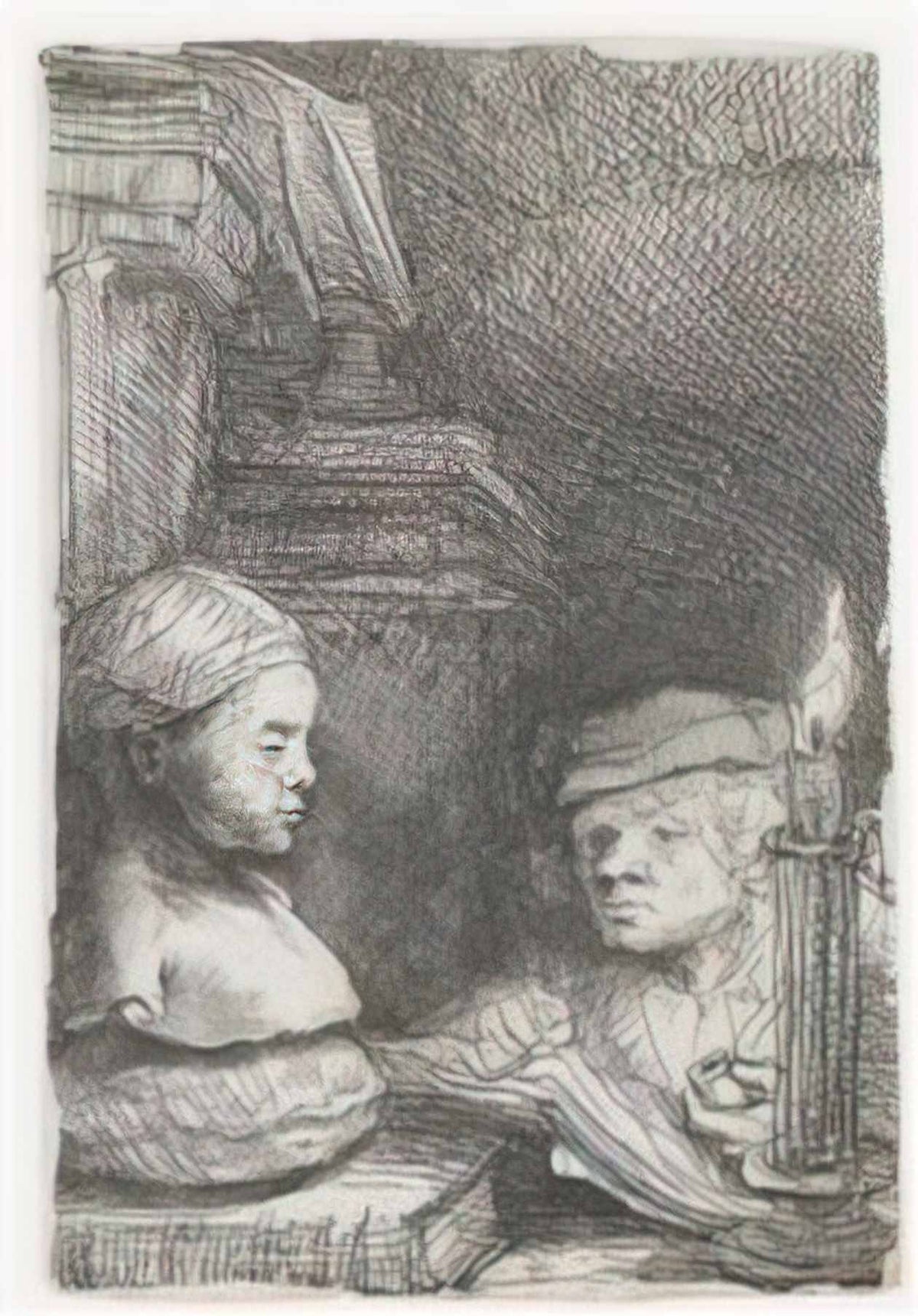 Rembrandt man drawing from a cast 1641 Art A4 Photo Print
