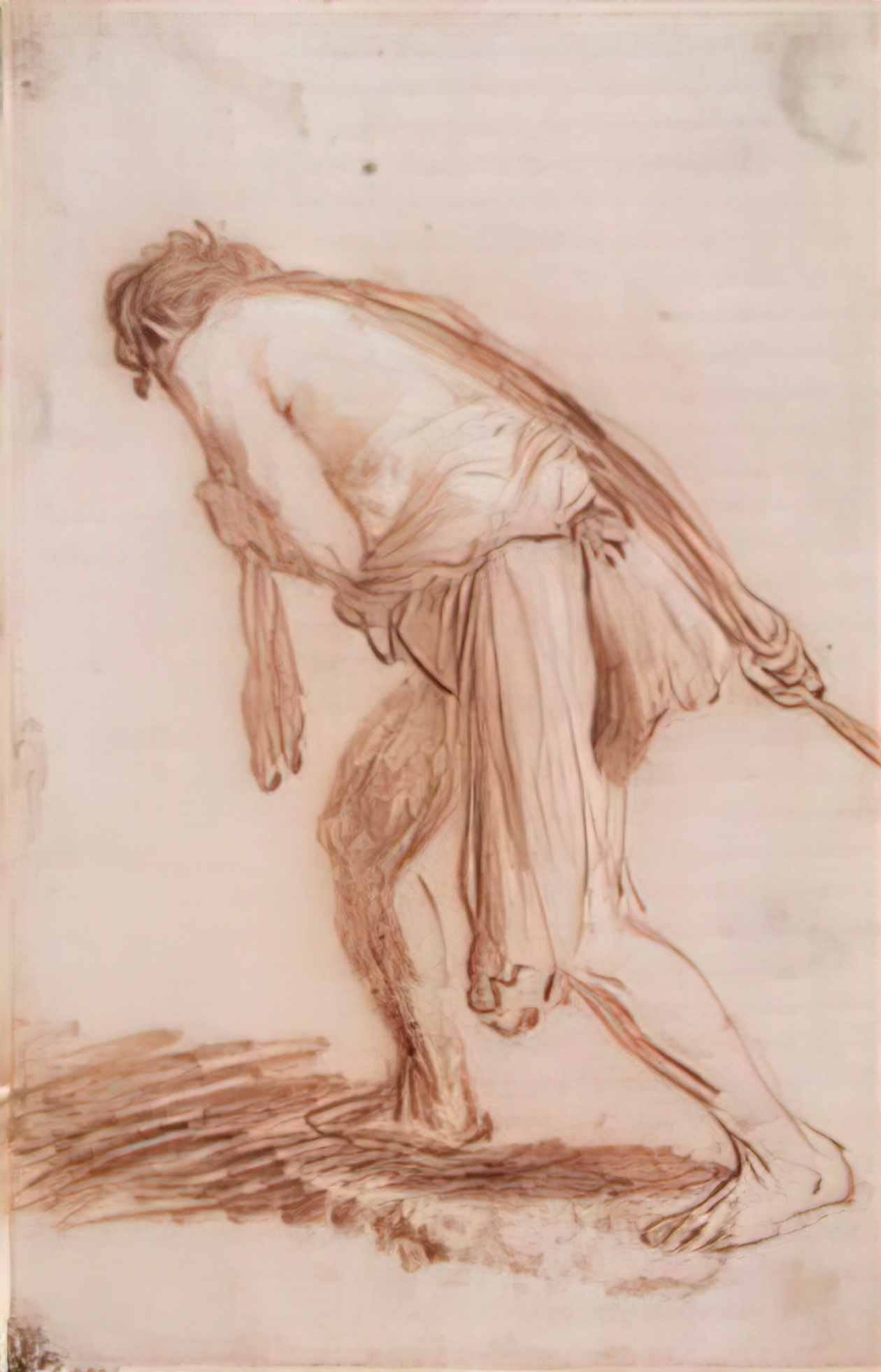 Rembrandt man pulling a rope 1628 Art A4 Photo Print
