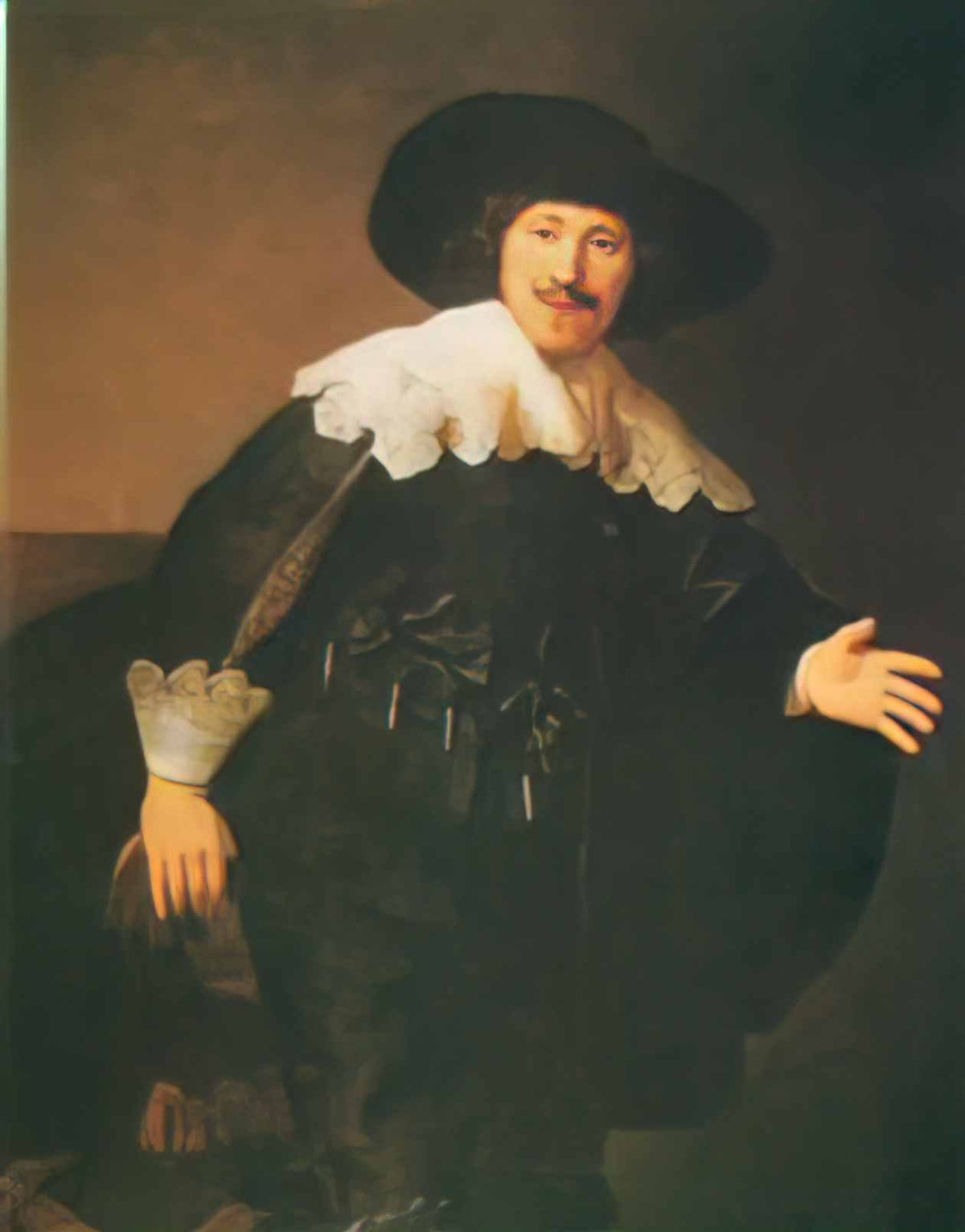 Rembrandt man standing up 1632 Art A4 Photo Print