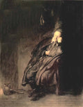 Rembrandt old man sleeping 1629 Art A4 Photo Print